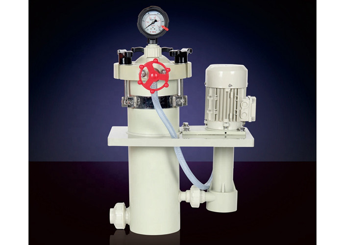 White ISO9001 80L/Min PP Bag Filter Housing For Metal Finishing