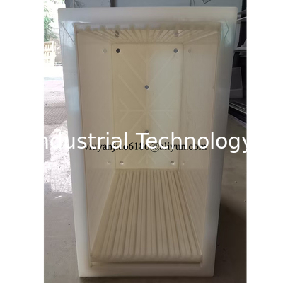 White PP Plating Tank With Small Slots For Cu-Plating