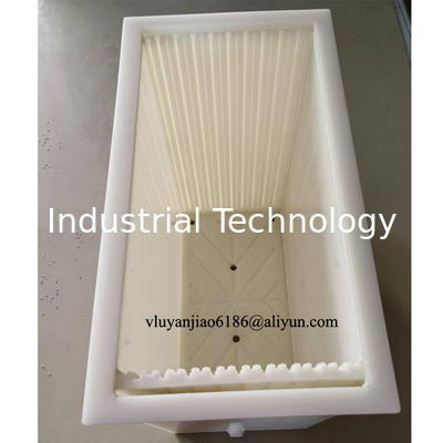 White PP Plating Tank With Small Slots For Cu-Plating