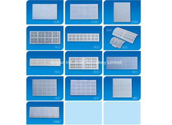 White L90mm W70mm Electroplating Accessories Polypropylene Plastic Mesh